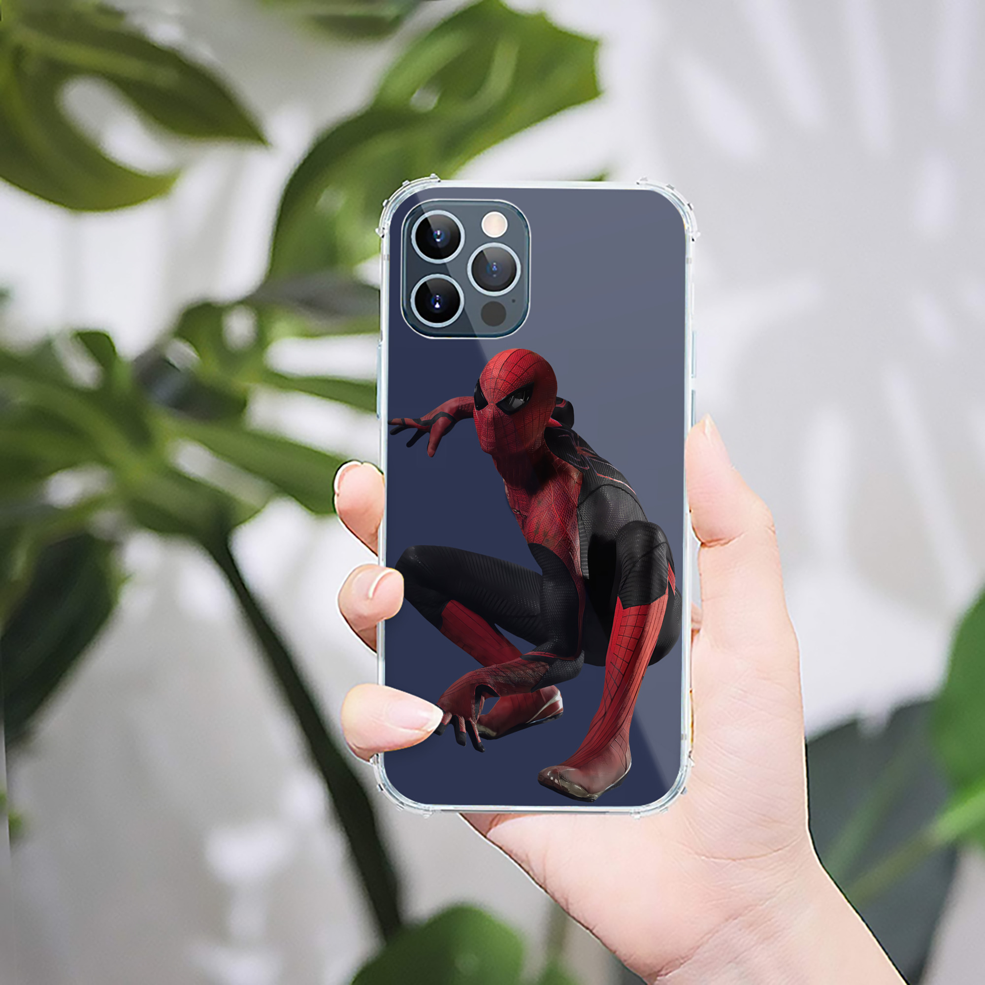 （画像用） Spider Man スパイダーマン 【iPhone 12シリーズ対応】透明スマホケース（クリアソフトケース）
